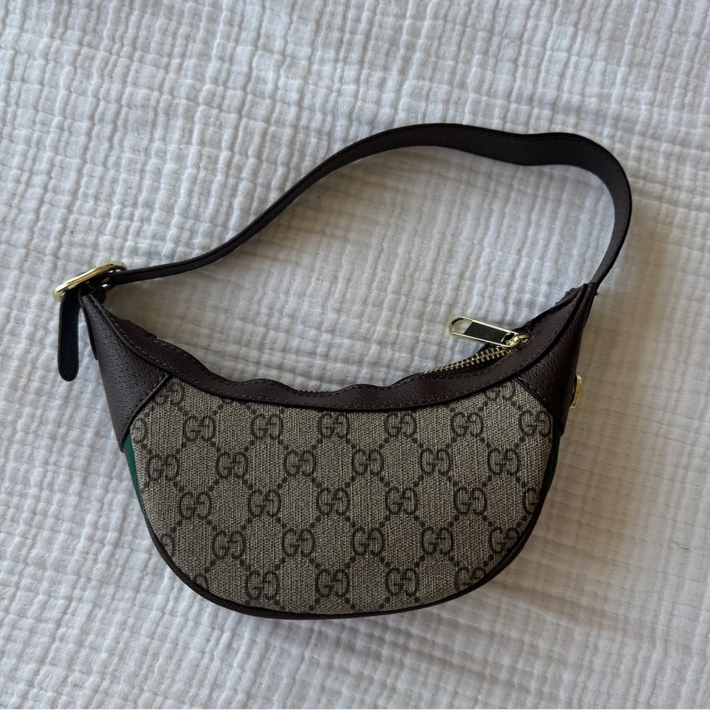 GG Monogram Crescent Shoulder Bag